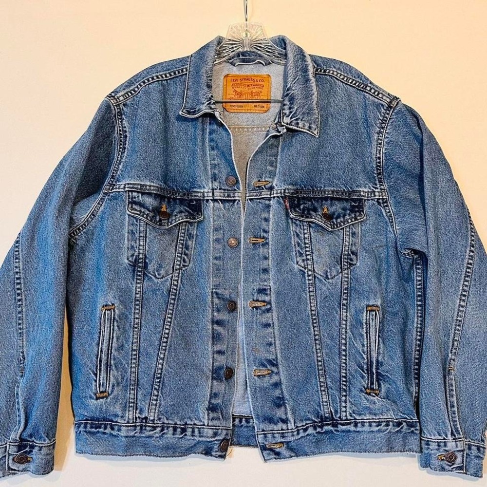 Levi's Denim #Jacket #Vintage 80s Type III Trucker Blue Made USA Fade Mens M